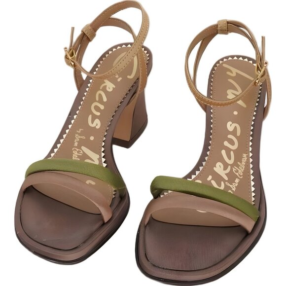 Circus NY Holly Strappy Block Heel Sandals Copper/Green US 6.5M EU 36.5 - Picture 5 of 6